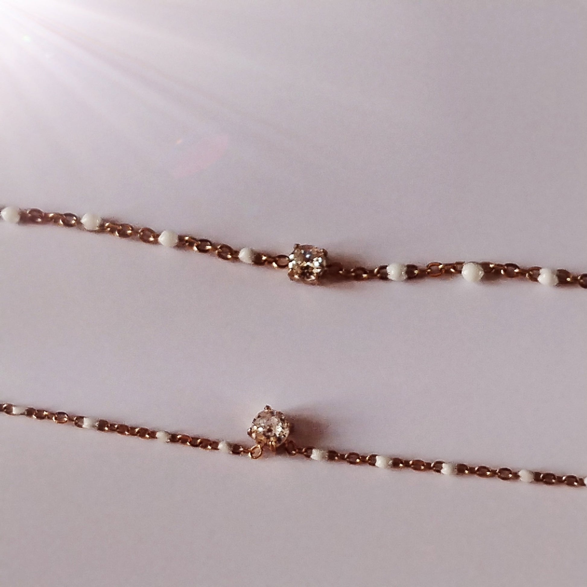 Chaîne & Bracelet BLANCHE - Golddarg3nt